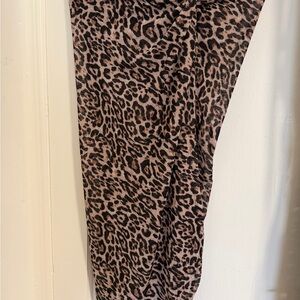 House of Harlow 1960 Leopard Print Skirt - Black & Brown